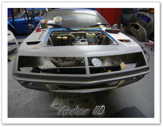 alpine a310 VHC 4 cylindres restauration vitres masque avant peinture
