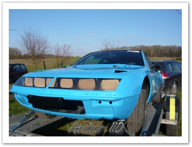 alpine a310 VHC 4 cylindres restauration vitres masque avant peinture
