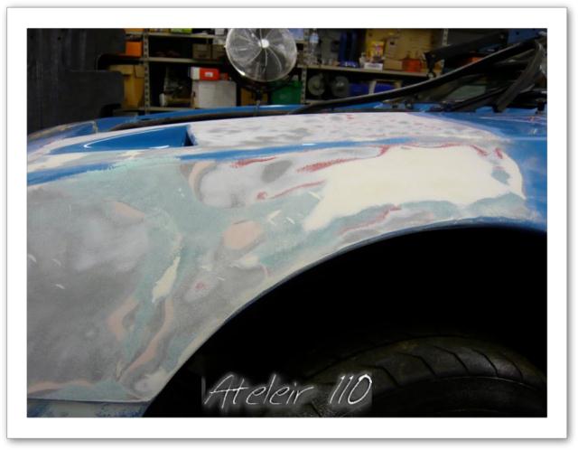 alpine a310 VHC 4 cylindres restauration vitres masque avant peinture