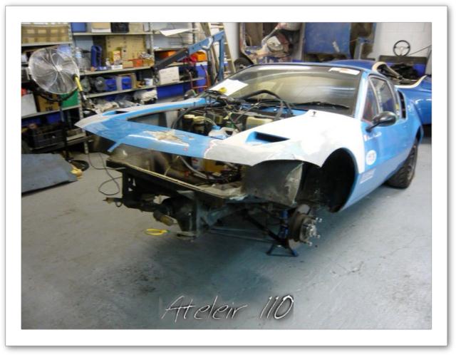 alpine a310 VHC 4 cylindres restauration vitres masque avant peinture