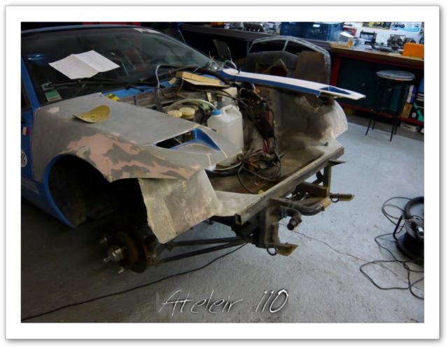 alpine a310 VHC 4 cylindres restauration vitres masque avant peinture